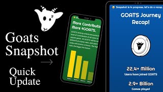 Goats Snapshot | Goats Airdrop | Goats Update | Goats Premarket Price?? | Listing Date??