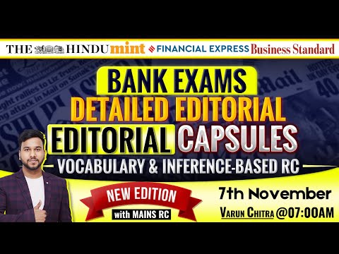 The Hindu Editorial Analysis | 7th November, 2024 | Inference Based Question, Vocab | Varun Chitra