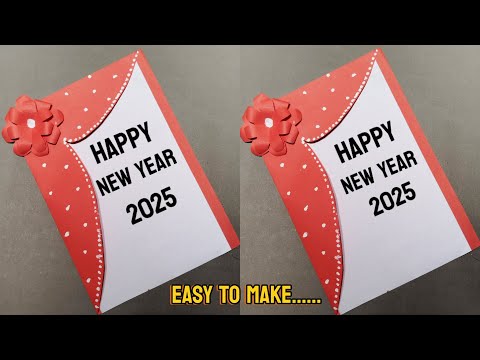 DIY Happy New Year Greeting Card | Happy New Year Card Making | New Year 2025 Card | Handmade Cards