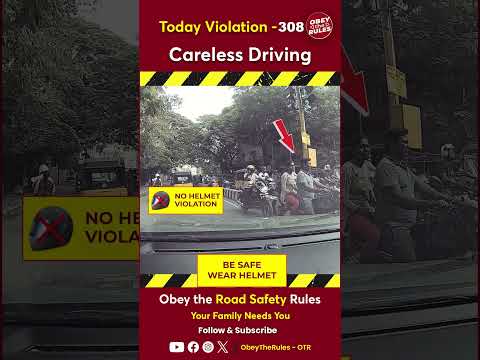 Today Violation 308 Unsafe Road Crossing #otr #roadsafety #chennaitrafficpolice