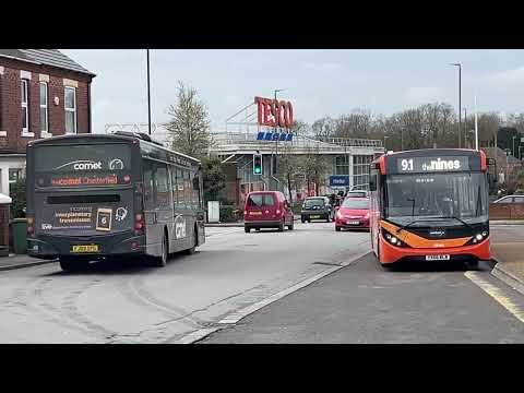 Buses at Alfreton Bus Station, Derbyshire - Thursday 29th February 2024