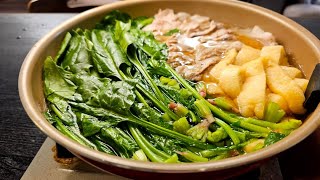 毎晩食べても飽きない鍋という名をつけられた【常夜鍋】ほうれん草が無限に食える最高の鍋です