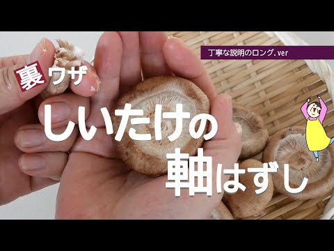 【驚きの裏ワザ】しいたけの軸とり