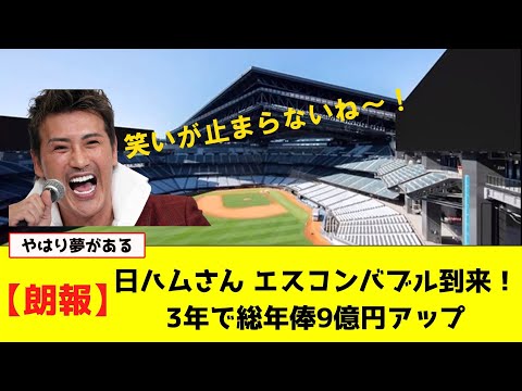 【朗報】北の大地に幸が到来。日ハム、エスコンバブルでチーム総年俸3年で9億上がる【なんJ プロ野球反応集】【2chスレ】【5chスレ】