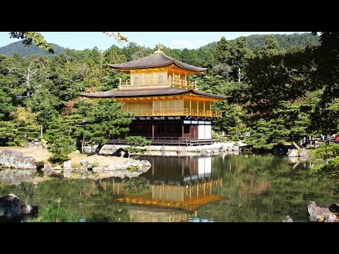 日本 京都 金閣寺的鏡池 銀閣寺枯山水銀沙灘