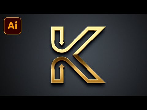 Logo Design - Golden K Letter Logo Design In Illustrator | Adobe Illustrator CC