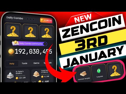 zen coin daily combo today 3 January | 3 January zen coin daily meditation today | zen coin #zencoin