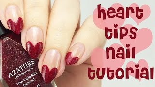 Heart Nail Tips Tutorial: Valentine's Day Nail Art