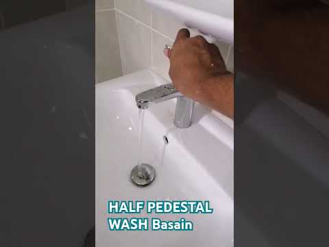 Half Pedestal Wash basin wash basin design #plumbing #shorts #short #shortvideo