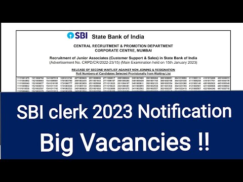 🚀🚀🚀🔥🔥SBI JA 2023 Notification 🔥🔥 Big Vacancies