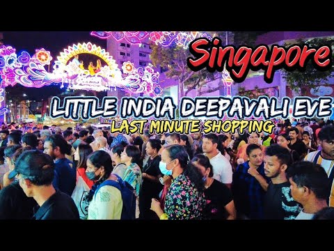 Little India Deepavali Eve Walking Tour | Huge Crowd, Festive Vibes, Food, and Shopping!