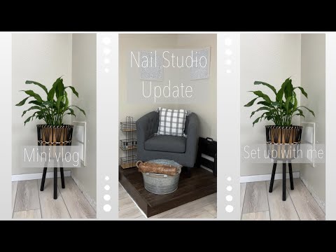 Mini VLOG| Set up with me| Decorate my nail studio 💕