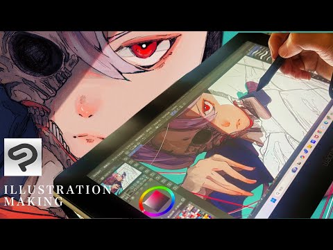 【手元動画】ILLUSTRATION MAKINGダンダダンのアイラをクリスタで描いてみた CLIP STUDIO PAINT