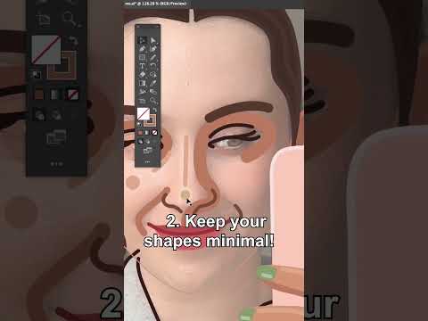 Create a Portrait of Yourself in Adobe Illustrator! 🎨 #shorts #illustration #digitalart