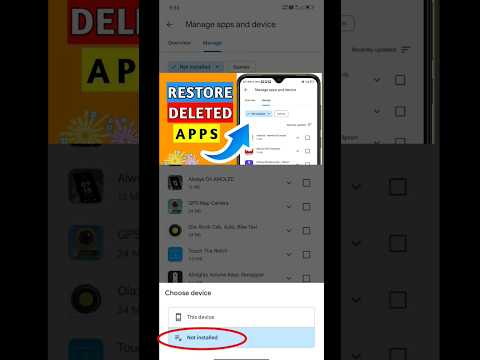 ❌ Delete ஆகி எத்தனை வருஷம் ஆனாலும் 😎 அந்த APP திரும்ப எடுக்கலாம் ‼️ Restore deleted apps #shorts