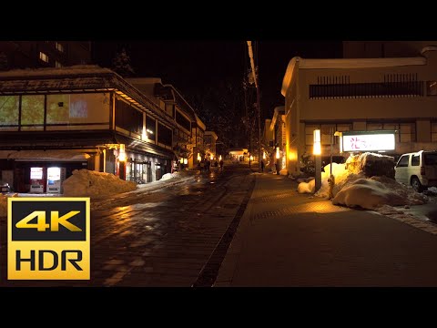 [4K HDR] 夜の定山渓温泉を散策 - 札幌 / Strolling in Jozankei Onsen at night - Sapporo (Hokkaido, Japan)