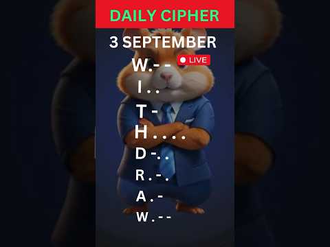 daily cipher hamster combat today | 3 September hamster combat daily cipher combo | #shorts #short