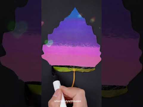 Try leave painting 🖌️🎨|This is Awesome 👍😎|brain booster activity 🌈🌺#shorts #viral #trending #video