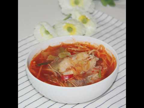 Making Dongtaeguk, a spicy Korean dish that's great for chilly weather