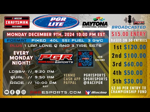 PGR Lite Series | Daytona | 12/9/24 | PGR eSports