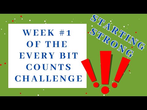 Starting strong on week 1 of the #everybitcountschallenge