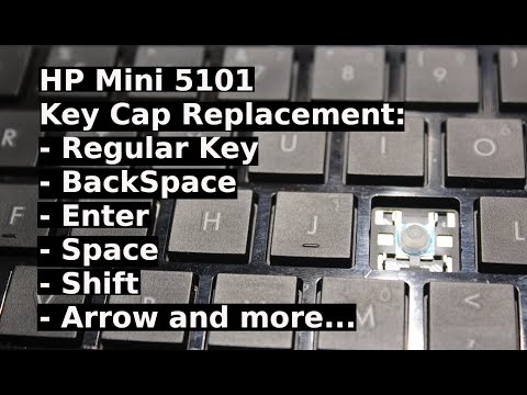 How to Repair KeyCap Cap Mini 5101  Keyboard Key Replacement Enter Shift Space Del/Delete