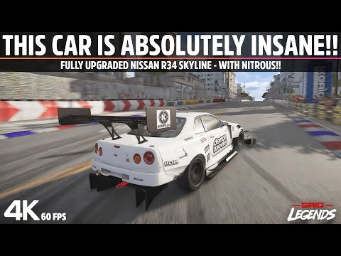 GRID Legends - This Nissan Skyline R34 is INSANE!! (Fully Upgraded / Nitrous) 4K 60FPS