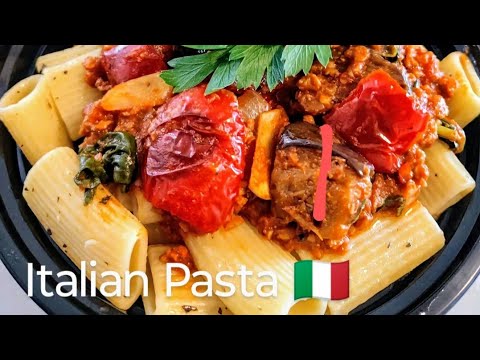 Vegan Pasta Meal 🇮🇹 Pasta alle Melanzane 🍆 Flavorful Specialty👌Buon Appetito