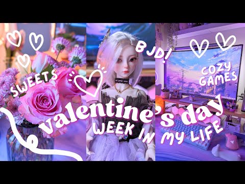 ✨productive week with me~ 💜 v-day treats + crafts | cozy gaming | ball jointed doll unboxing! 🎎