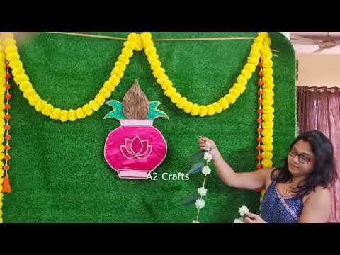 Quick and Easy Backdrop For Deepawali Lakshmi Pooja Just in 5 Minutes