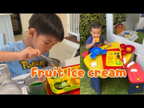 Fruit Ice cream II Cooking kids II #Familytchannel