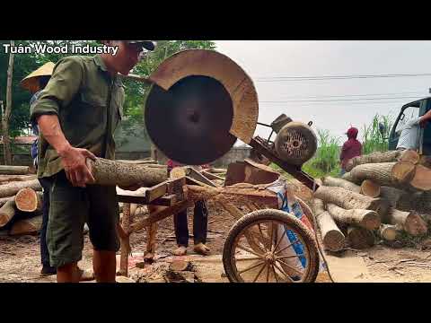 How to cut a long piece of wood - By Tuân Wood Industry