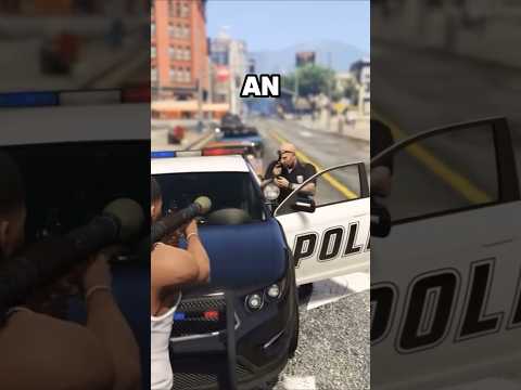 Aiming cop inside a car with an RPG!#shorts #grandtheftauto #gaming #videogame #gta #games