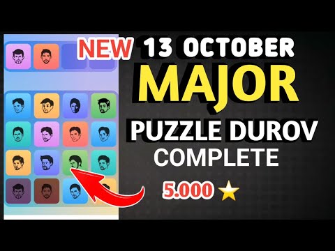 MAJOR PUZZLE DUROV TODAY 13 OCTOBER | MAJOR DAILY COMBO CARD 13 OCTOBER | MAJOR PUZZLE DUROV