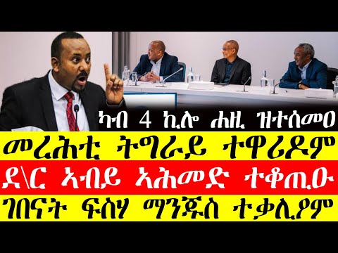 ሰበር ዜና🔥መረሕቲ ትግራይ ተዋሪዶም/ደ.ር ኣብይ ኣሕመድ ተቆጢዑ/ገበናት ፍስሃ ማንጁስ ተቃሊዖም December 5, 2024#tigray #tigrinya