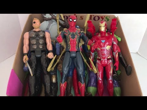 Avengers Action Figures with Names Thor Iron-Spider Iron-Man Stormbreaker Hulk Groot Ant-Man Thanos