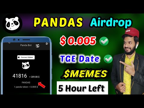 Pandas Airdrop listing value out 🤯 | Pandas Token Deposit start | Memeland new update today token