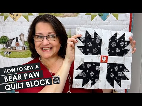 Free Quilt Block Tutorial - How to Sew a Bear Paw Quilt Block