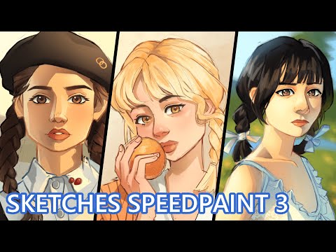 [PORTRAIT SPEEDPAINT] Study Sketches 3 - Tiny Braids