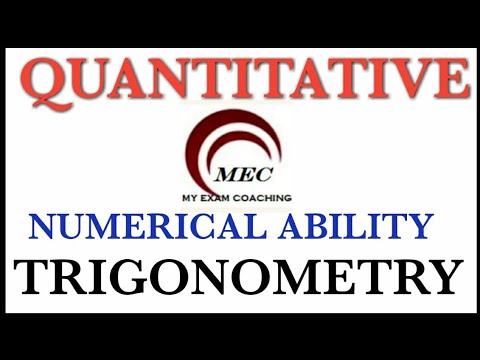 TRIGONOMETRY  QUANTITATIVE ABILITY