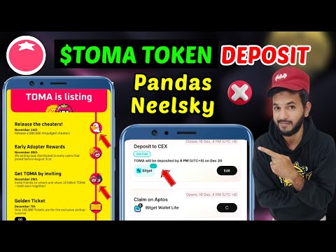 Tomato 🍅 $TOMA Token Bitget Wallet exchange deposit | Toma Token Stake & Airdrop 20 December| Pandas