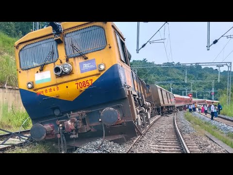 Agartala - Lokmanya Tilak Terminus Express Derailed at Dibalong Station#trainaccident#trainderailed