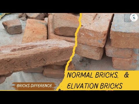 Difference between Normal Bricks & Elevation Bricks 🧱 #bricks #house elevation || Sadhwika neeli