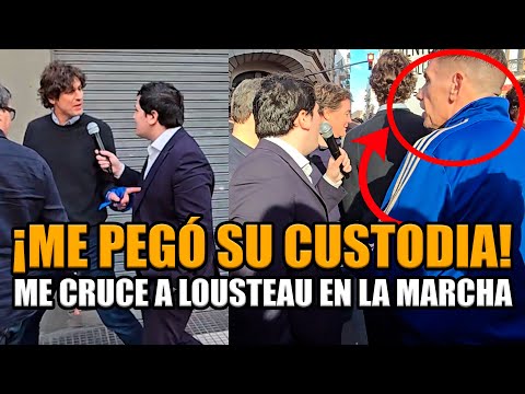 ME PEGÓ CUSTODIO DE LOUSTEAU EN LA MARCHA ANTI MILEI CUANDO LE PREGUNTÉ POR SU SUELDO | BREAK POINT