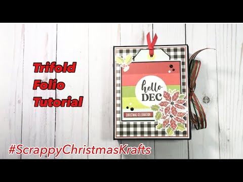 Christmas Trifold Folio Tutorial a collab w/@KarolinasKrafts  #scrappychristmaskrafts