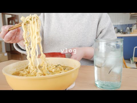 vlog ｜韓国ラーメンを食べる｜特定健診日｜スタバのコーヒー｜料理