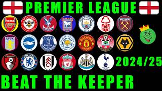 Premier League 2024/25 - Beat The Keeper Marble Race / Marble Race King