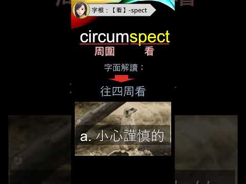 用字根背單字超神速, 背得快, 記得久 | 【看】-spect-