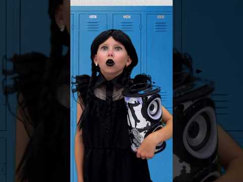 Wednesday Addams ans Enid dancce at school #shorts #dance  #wednesday