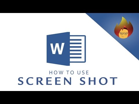 How to use SCREEN SHOT | MICROSOFT WORD 2016